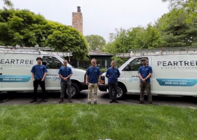 Peartree Window's crew at one of our customer's drive way at lunch time.